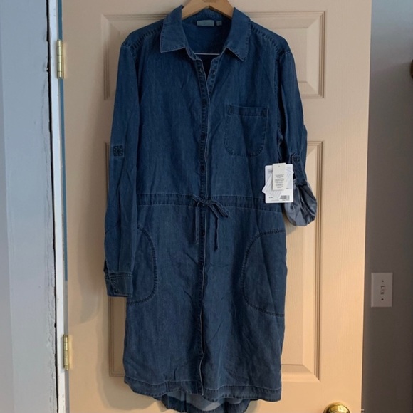 Athleta Denim Dress - Picture 1 of 5